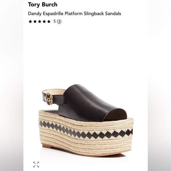 Tory Burch Dandy Espadrille Platform Slingback Sandals